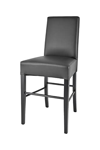 t m c s Tommychairs - Moderner Barhocker Luisa, robuste Struktur aus lackiertem Buchenholz Farbe Schwarz, gepolstert und mit Kunstleder in der Farbe Schwarz bezogen t m c s Tommychairs - Moderner Barhocker Luisa, robuste Struktur aus lackiertem Buchenholz Farbe Schwarz, gepolstert und mit Kunstleder in der Farbe Schwarz bezogen von t m c s