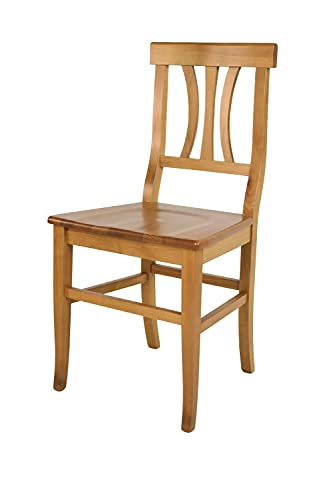 t m c s Tommychairs - Stühle Artemisia für Küche und Esszimmer, robuste Struktur und Sitzfläche aus lackiertem Buchenholz im Farbton Eichenholz von t m c s