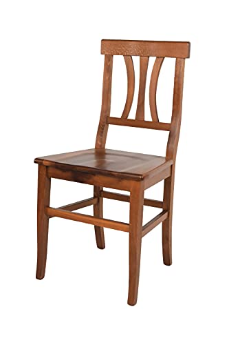 t m c s Tommychairs - Stühle Artemisia für Küche und Esszimmer, robuste Struktur und Sitzfläche aus lackiertem Buchenholz im antike Walnussfarbe von t m c s