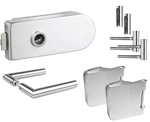 Glastürbeschlag Set Studio abgerundet 3-tlg. DP 415 UV Edelstahl matt Glastürbeschlag Set Studio abgerundet 3-tlg. DP 415 UV Edelstahl matt von t4y