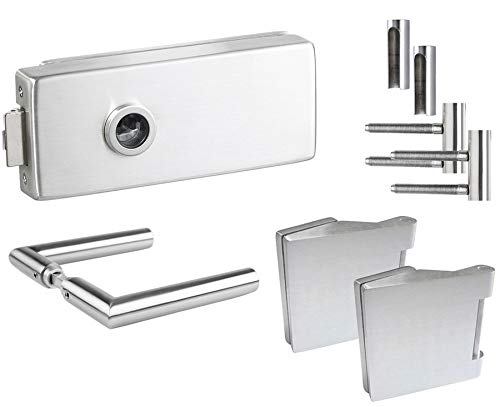 Glastürbeschlag Set Studio eckig 3-tlg. DP 415 UV edelstahl matt von t4y