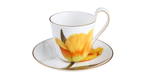 tableware24 Flora, Fine Bone China, Weiß-Orange-Gold von Royal Copenhagen