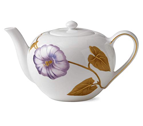 Royal Copenhagen Flora Teekanne aus Fine Bone China in der Farbe Weiß mit Blumenmuster 130cl, 1017539 von Royal Copenhagen