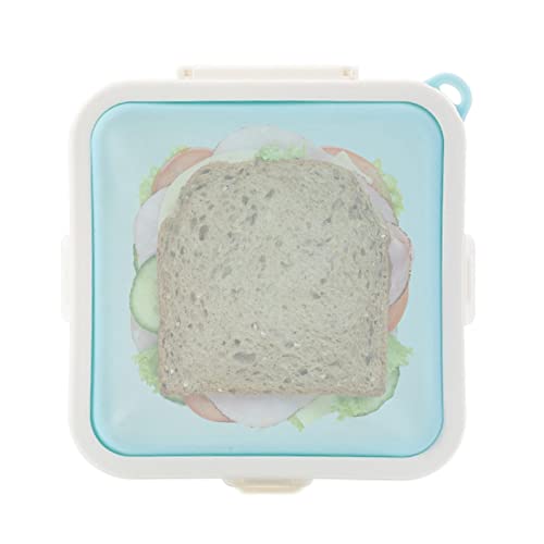 tacery Brotdose für Kinder - Auslaufsichere Sandwich-Halter-Lunchboxen mit 3 Schnallen - Tragbare Lunchbox für Obst, Salat, Sandwich, Brot, Snacks von tacery