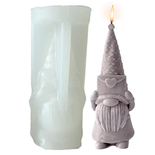 tacery Zwerg Kerzenformen | 3D Zwerge Epoxidharz Form Kerzenform | DIY Ostern Wichtel Silikonform für DIY Seife, Wachs, Kerzen von tacery