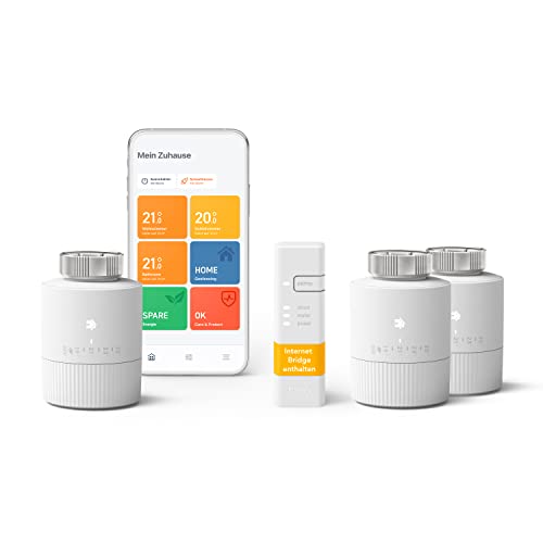 tado° BASIC smartes Heizkörperthermostat – Wifi Starter Kit V3+, inkl. 3 x Thermostat für Heizung – digitale Heizungssteuerung per App – einfache Installation – kompatibel mit Alexa, Siri & Google von Tado