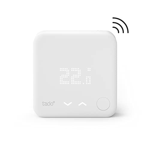 tado° Funk-Temperatursensor – Wifi Zusatzprodukt für smarte Heizkörperthermostate – digitale Raumtemperaturmessung für optimale Heizkörpersteuerung per App – einfache Installation – Heizkosten sparen von Tado