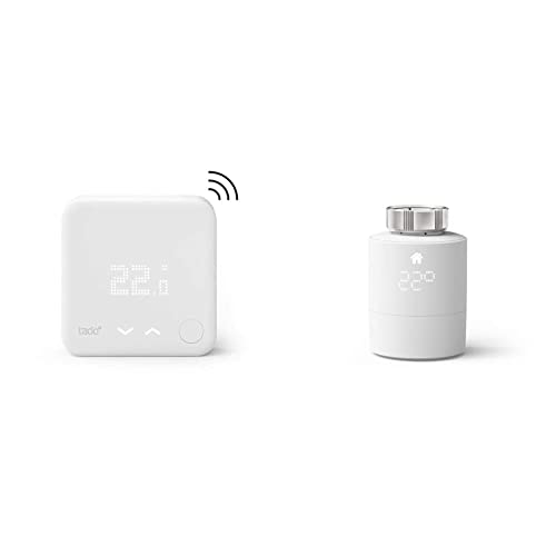 tado° Funk-Temperatursensor mit 1x smartes Heizkörperthermostat - Wifi Zusatzprodukt für smarte Heizkörperthermostate - digitale Raumtemperaturmessung für optimale Heizkörpersteuerung per App von Tado