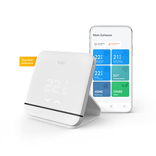 tado° smarte Klimaanlagensteuerung V3+ mit Standfuß – Klimaanlage digital steuern per App – optimales Raumklima – Energie sparen – einfache Installation – kompatibel mit Alexa, Siri & Google Assistant von Tado