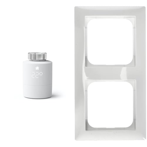 tado° smartes Heizkörperthermostat – WiFi Zusatzprodukt kompatibel mit Alexa & Busch-Jaeger 459850 1722-914 Rahmen 2-Fach alpinweiß Busch-Balance SI,Maße(HxBxT):152mmx81mmx12mm von tado°