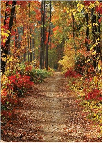 Paint by Numbers,Autumn Falling Leaves Paint by Numbers Kits on Canvas for Adults,DIY with frame Hand Painted Oil Painting Kits,with Brushes Easy Acrylic Pigment Drawing for Home Wall Decor 30x40cm von taesdvry