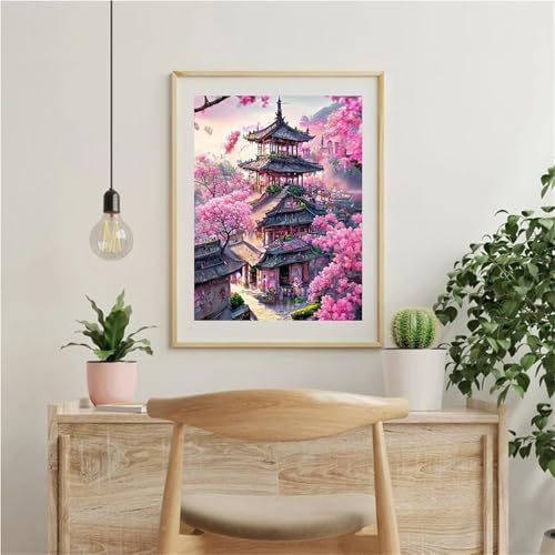 Paint by Numbers,Famous Buildings Paint by Numbers Kits on Canvas for Adults,DIY Without Frame Hand Painted Oil Painting Kits,with Brushes Easy Acrylic Pigment Drawing for Home Wall Decor 40x50cm von taesdvry