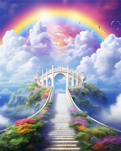 Paint by Numbers,Heaven Rainbow Paint by Numbers Kits on Canvas for Adults,DIY with frame Hand Painted Oil Painting Kits,with Brushes Easy Acrylic Pigment Drawing Paintwork for Home Wall Decor 30x40cm Paint by Numbers,Heaven Rainbow Paint by Numbers Kits on Canvas for Adults,DIY with frame Hand Painted Oil Painting Kits,with Brushes Easy Acrylic Pigment Drawing Paintwork for Home Wall Decor 30x40cm von taesdvry