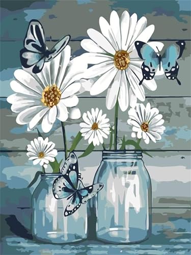 Paint by Numbers,White Daisy Paint by Numbers Kits on Canvas for Adults,DIY Without Frame Hand Painted Oil Painting Kits,with Brushes Easy Acrylic Pigment Drawing Paintwork for Home Wall Decor 55x70cm Paint by Numbers,White Daisy Paint by Numbers Kits on Canvas for Adults,DIY Without Frame Hand Painted Oil Painting Kits,with Brushes Easy Acrylic Pigment Drawing Paintwork for Home Wall Decor 55x70cm von taesdvry