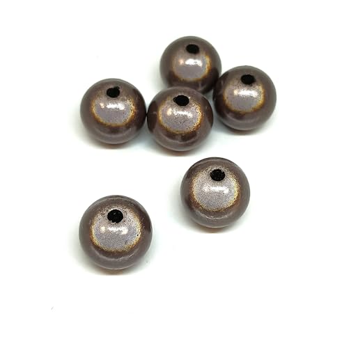 taffbeads 15 Stück 12 mm 3D-Illusion Miracle Acrylperlen für DIY Handwerk und Schmuckherstellung (grau) von taffbeads