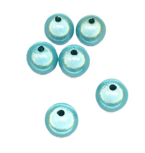 taffbeads 15 Stück 12 mm 3D-Illusionswunder Acrylperlen für DIY Handwerk und Schmuckherstellung (blau) von taffbeads