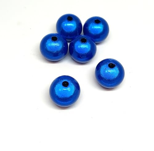 taffbeads 15 Stück 12 mm 3D-Illusionswunder Acrylperlen für DIY Handwerk und Schmuckherstellung (dunkelblau) von taffbeads