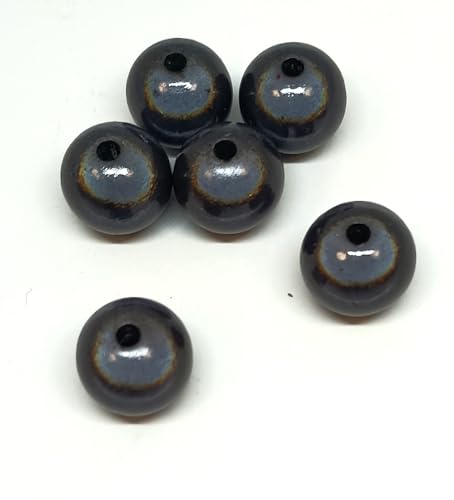 taffbeads 15 Stück 12 mm 3D-Illusionswunder Acrylperlen für DIY Handwerk und Schmuckherstellung (schwarz) von taffbeads