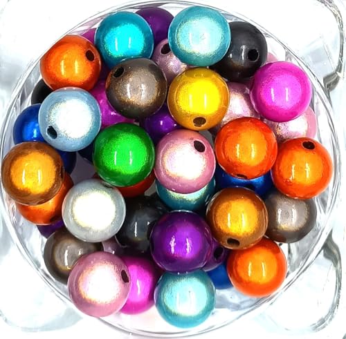 taffbeads 15pcs 12mm 3D Illusion Miracle Acryl Perlen für DIY Handwerk und Schmuckherstellung (gemischte Farben) von taffbeads