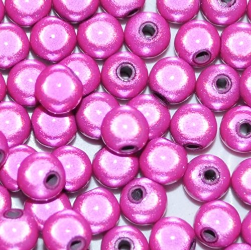 taffbeads 80 Stück 6 mm 3D-Illusion Miracle Acrylperlen für DIY Handwerk und Schmuckherstellung (Deep Pink) von taffbeads