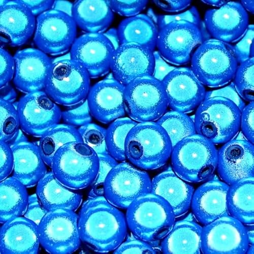 taffbeads 80 Stück 6 mm 3D-Illusionswunder Acrylperlen für DIY Handwerk und Schmuckherstellung (Dunkelblau) von taffbeads