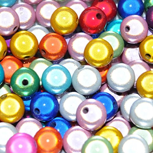 taffbeads 80pcs 6mm 3D Illusion Miracle Acryl Perlen für DIY Handwerk und Schmuckherstellung (mehrfarbig) von taffbeads
