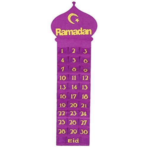 taianle Ramadan Kalender - Eid Mubarak Hängen Countdown-Kalender Adventskalender 2021 für Kinder Eid Geschenke Ramadan Dekorationen von taianle