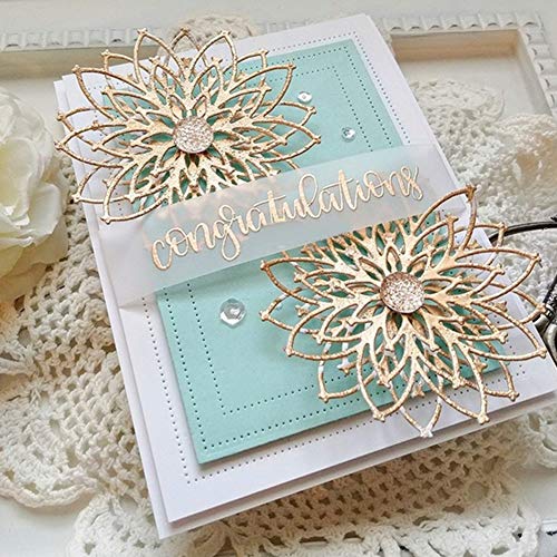 Schöne 3D Blume Stanzschablone Stanzform, Metall Stanzbögen Stanze Stanzrahmen Schablone zur Scrapbooking Karten Silber von tailor13me