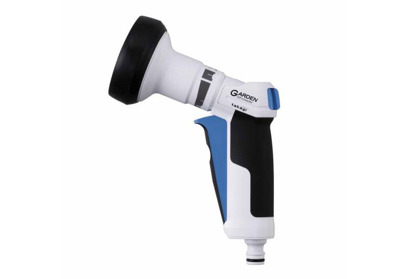 takagi Handbrause Schlauchaufsatz Premium-Brause Garden, (mit komfortabler 1-Klick-Arretierung), kompatibel mit allen gängigen Systemen von takagi