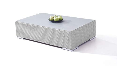 talfa Polyrattan Loungetisch in Grau satiniert Cube Tisch 125 cm von talfa