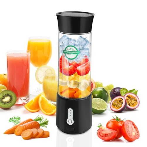 talifoca 500ml Tragbarer Mixer für Smoothies und Shakes,Mixer Smoothie Maker To Go,Mini Standmixer Tragbar mit 6-Klingen Edelstahl,Wiederaufladbarem Typ-C Portable Blender Mixer Shaker Slushy Maker von talifoca