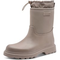 Tamaris Gummistiefel, Blockabsatz, Boots mit Textileinsatz am Schaftrand von tamaris