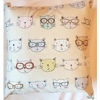 Buntes Katzen Kissen Bezug / Buntes Katzen Kissen Bezug / von tamarstreasuresuk