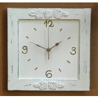 Creme Shabby Chic Wand Decor Wanduhr von tammnoony