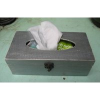 Silberne Taschentücherdose, Shabby Chic Holztücherbox Bezug, Servietten Aufbewahrungsbox Silberne Taschentücherdose, Shabby Chic Holztücherbox Bezug, Servietten Aufbewahrungsbox von tammnoony