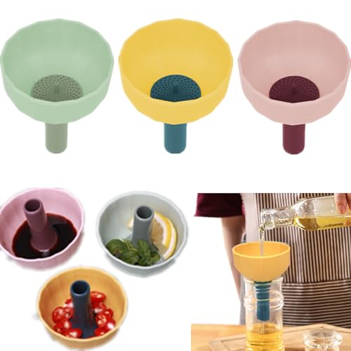 Trichter,Tangger 3 Pcs Trichter Küche Trichter Klein Mini Trichter Trichter Öl Minitrichter Trichter Set Funnel Kleiner Trichter für Küche Haushalt Bier Öl Pulver Flüssigkeiten Übertragung Trichter von tangger