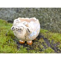 Keramik Blumentop Schaf Gonpo von tannwicht