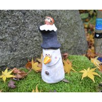 Keramik Weihnachtsdeko Schneemann Josef von tannwicht