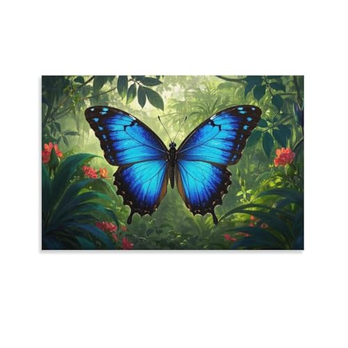Morpho Schmetterling Wandbild Leinwand Gemälde WanddekoRatteteion Fotoposter Kunstdruck Für Bad Schlafzimmer WanddekoRatteteion 12x18inch(30x45cm) von tanpiaoliang