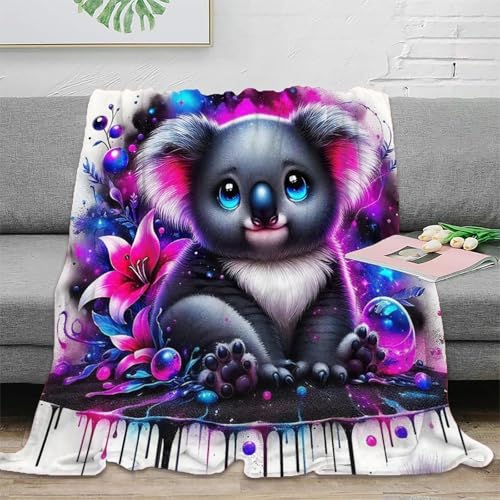 tanpiaoliang 3D Drucken Blanket Koala Sofadecke Microfaser Bequem Atmungsaktiv Schlafdecke Tagesdecke Weiche Decke Für Teens Erwachsene 80x90inch(200x230cm) von tanpiaoliang