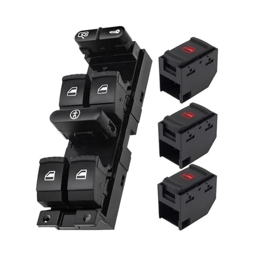 taoWtao Fensterheber Schalter Für VW Bora Jetta Golf MK4 Passat B5 Elektrische Master Fenster Control Und Control Switch Power Taste,C/Black 3 von taoWtao