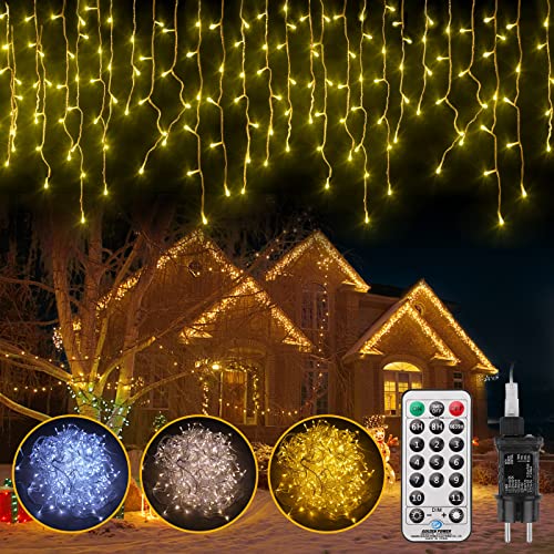 LED Fairy Lights for Indoor Outdoor Use, 352 LEDs 10 m 11 Modes Fairy Lights, IP44 Copper Wire Lights for Party Wedding Garden Christmas Room Patio Curtain with Plug Remote Control 3 Timers (10 m) von targetone