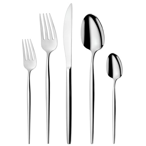 Besteck Set 12 Personen,Targzier 60 teilig Edelstahl Bestecksets,Essbesteck Set mit Messer Gabel Löffel,Edelstahl Essbesteck für Küche/Party/Restaurant,Glänzend Besteckset&Spülmaschinenfest von targzier