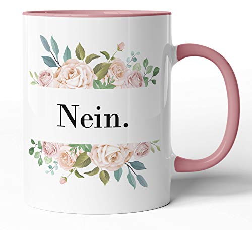 Kaffee-Tasse Schimpfwörter Beleidigung Ironie Geschenk-Tasse Geburtstag lustige Büro-Tasse - Spülmaschinenfest - beidseitig Bedruckt (Tasse Rosa, Nein.) von tassenprinter