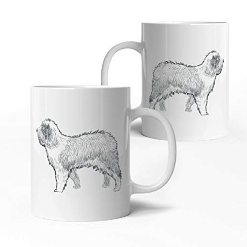 tassenprinter Bobtail Hunde Tasse - Hunderasse Tasse - weiß 300ml Keramik Kaffee-Tasse - Hunde Geschenk-Idee Geburtstag - edel & schlicht - spülmaschinen- & mikrowellengeeignet (15-Bobtail) von tassenprinter