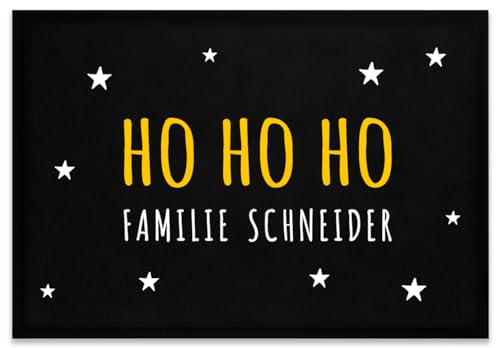 tassenprinter Fußmatte - Herzlich Willkommen Weihnachten HO Ho HO - lustig Türmatte Fußabtreter Schmutzfangmatte - rutschfest 60x40cm Xmas Deko von tassenprinter