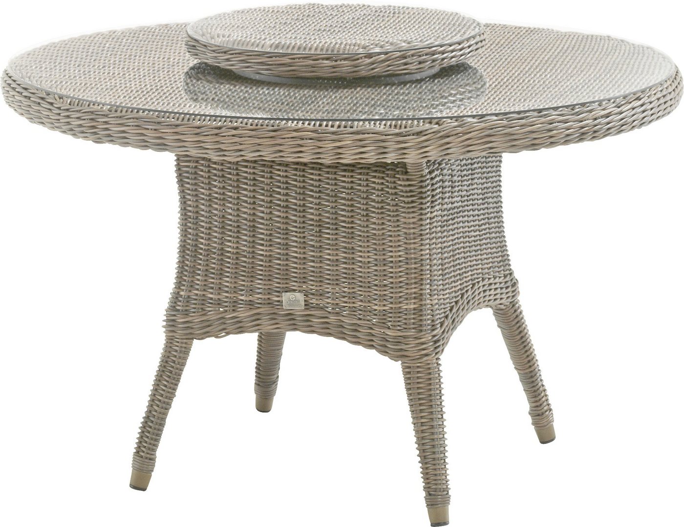 taste by 4 seasons Gartentisch Victoria dining Tisch 130cm Ø inkl. Glasplatte ohne (1) von taste by 4 seasons