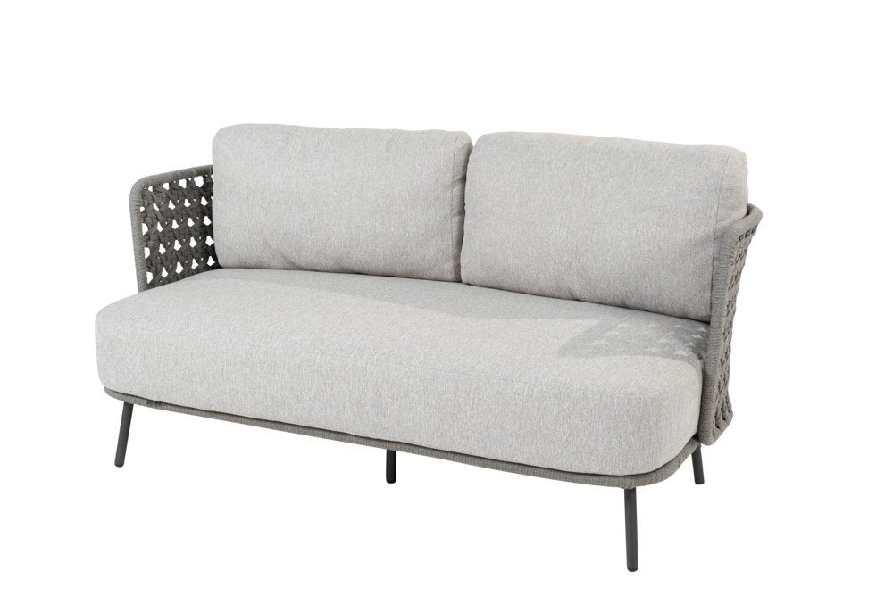 taste by 4 seasons Gartenlounge-Bank 4Seasons Palacio 2.5-Sitzer Sofa Rope silbergrau inkl. 3 Kissen (1) von taste by 4 seasons