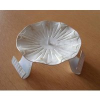 Kerzenständer 12 cm Weiß-Gold Für Kerzen 6 - 9 von taufkerzenwaltrop