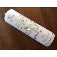 Taufkerz, Kreuz, Mädchen, Junge, Kerze, Taufe, Handarbeit - Keine Folie Inkl. Wachsbeschriftung Taufkerz, Kreuz, Mädchen, Junge, Kerze, Taufe, Handarbeit - Keine Folie Inkl. Wachsbeschriftung von taufkerzenwaltrop